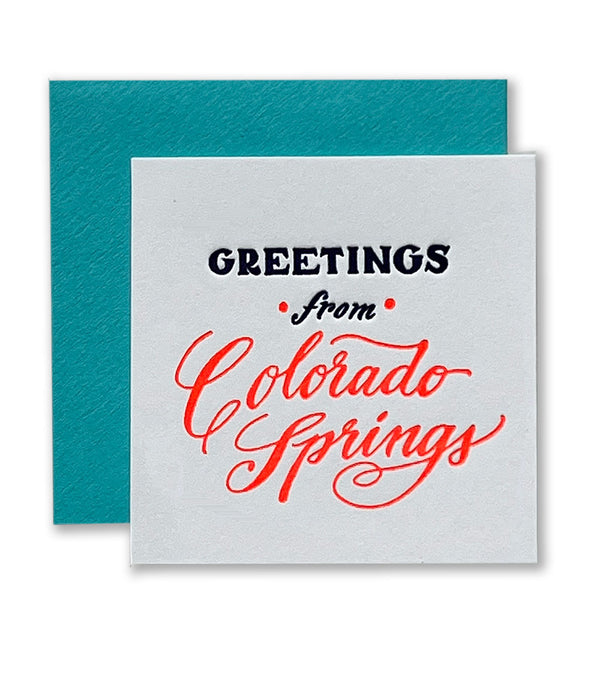 Greetings From Colorado Springs Tiny Card
