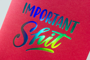 Mini Pocket Folder: "Important Shit"