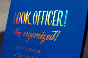 Mini Pocket Folder: "Look, Officer!"