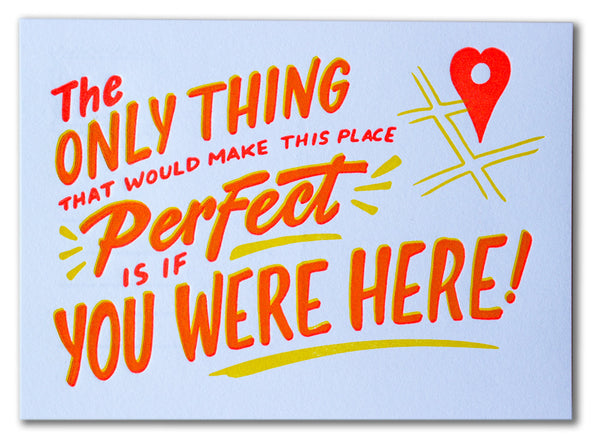 Perfect Place Location Perfect Place Postcard - Ladyfingers Letterpress
