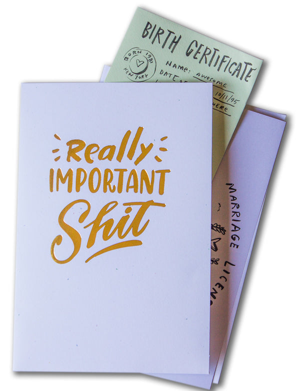 Mini Pocket Folder: "Really Important Shit"