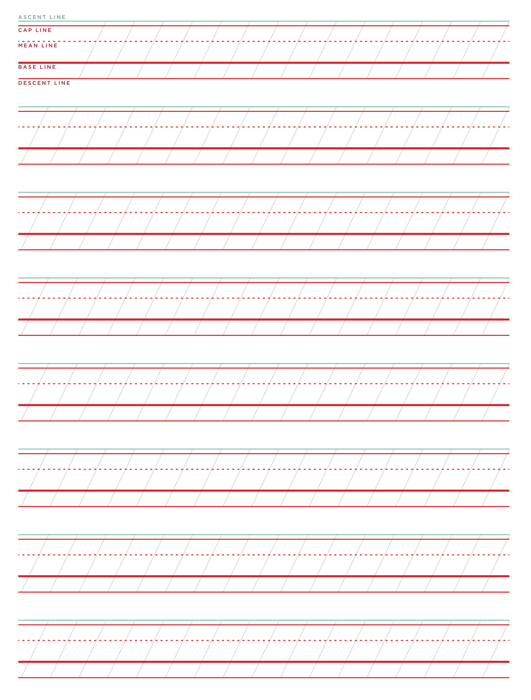 Line Guide For Lettering Downloads - Ladyfingers Letterpress