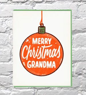 Merry Christmas Grandma Card by Bench Pressed