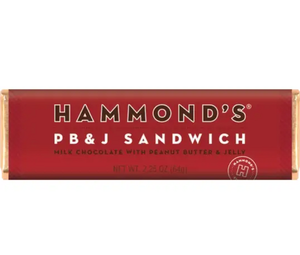 PB & J Sandwich Milk Chocolate Candy Bar by Hammonds Candies