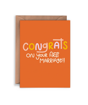 Congrats On Your First Marriage Card by Twentysome Design