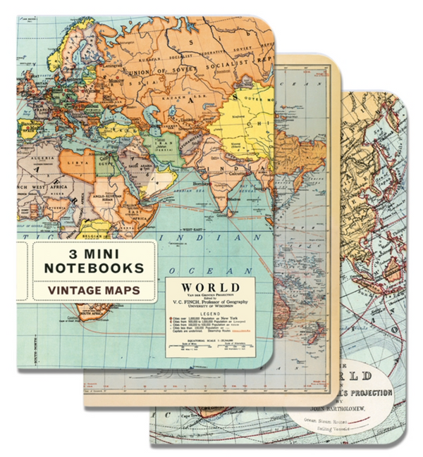 World Maps Mini Notebooks