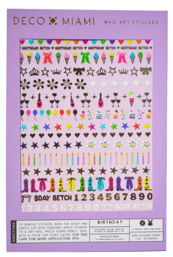 Birthday Nail Art Stickers by Deco Miami