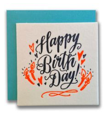 Happy Birthday Candle Tiny Card
