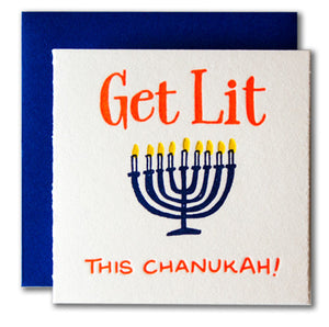 Get Lit This Chanukah Tiny Holiday Card