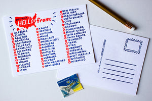 State Checklist Postcard