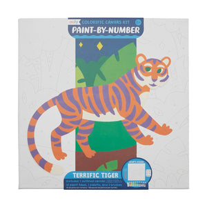 Colorific Canvas Paint By Number Kit: Terrific Tiger by OOLY