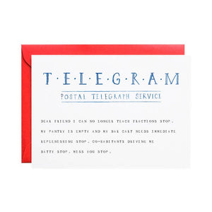 Telegram Stop Card by Mr. Boddington's Studio