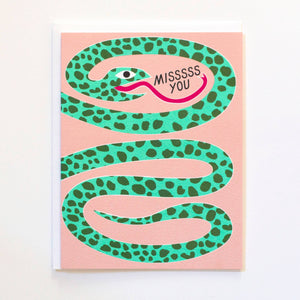 Miss You Snake Note Card by Banquet Workshop