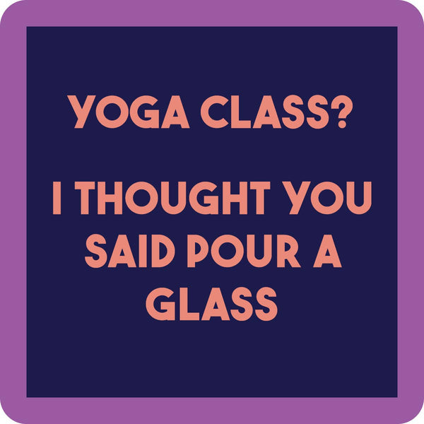 Yoga Class Coaster by Drinks on Me coasters