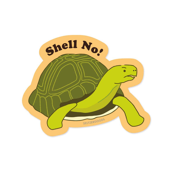 Shell No Turtle Sticker by Seltzer Goods