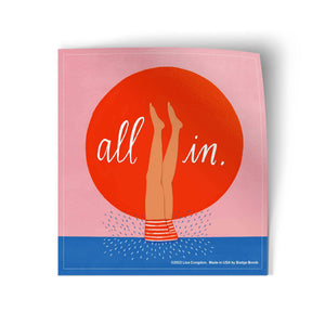 All In Dive Sticker by Badge Bomb
