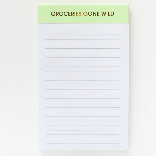 Groceries Gone Wild Notepad by Chez Gagné