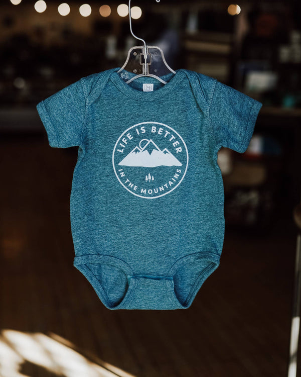 Life is Better in the Mountains Onesie - Various Colors