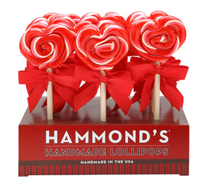 Hammond's Candies - Heart Strawberry Shortcake lollipop 1oz