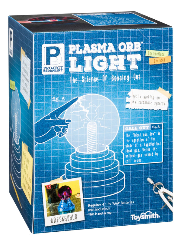 Project Blueprint 6" Plasma Orb Light, Stress Relief by Toysmith