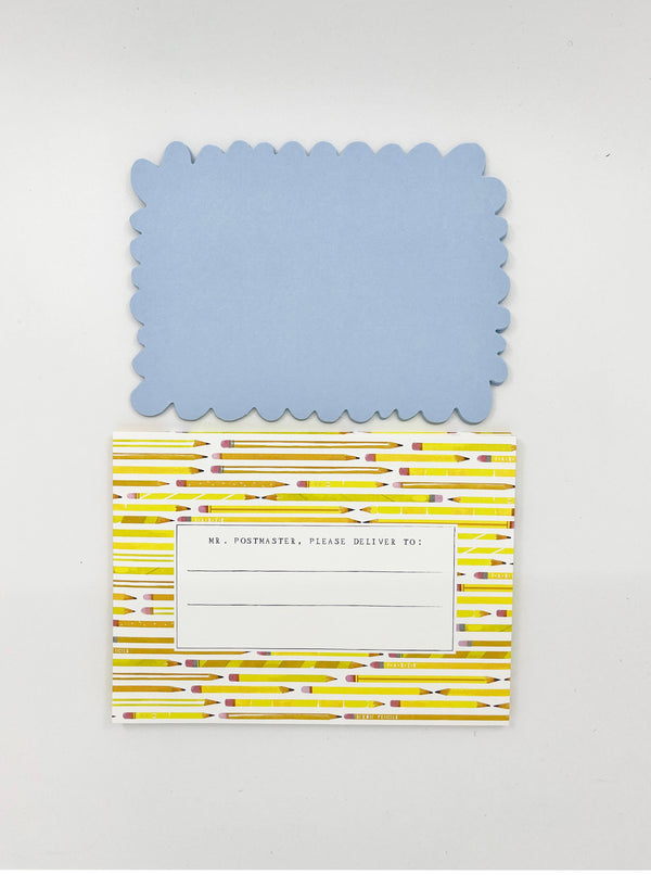 Pencil Patterned Notecards by Mr. Boddington's Studio