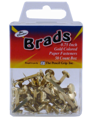 Gold Colored Brads (50 per Box) by The Pencil Grip, Inc.