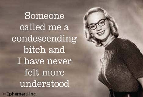 Someone called me a condescending bitch Magnet by Ephemera