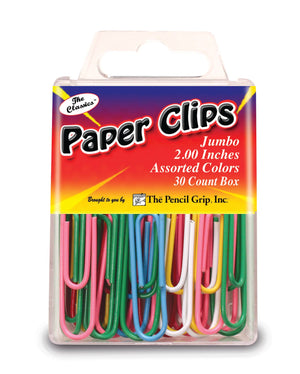 Jumbo Paper Clip, Assorted Colors - 2.0" - Box by The Pencil Grip, Inc.