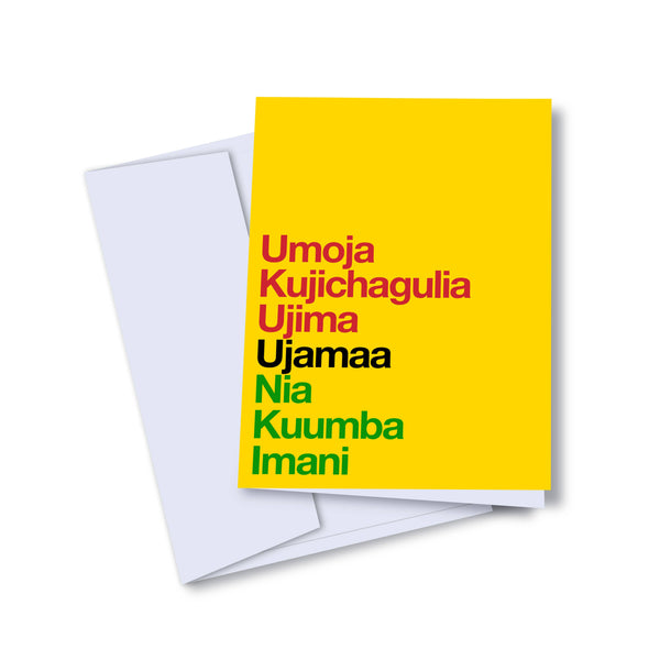 Kwanzaa Principles Card by Kaleidadope