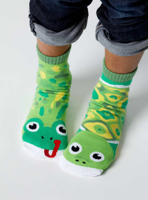 Frog & Turtle | Kids Socks | Mismatched Socks by Pals Socks