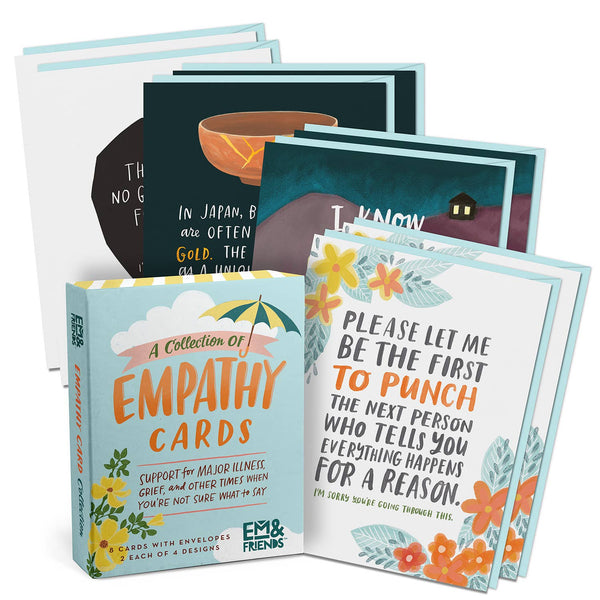 Empathy Cards, Box of 8 Assorted by Em & Friends