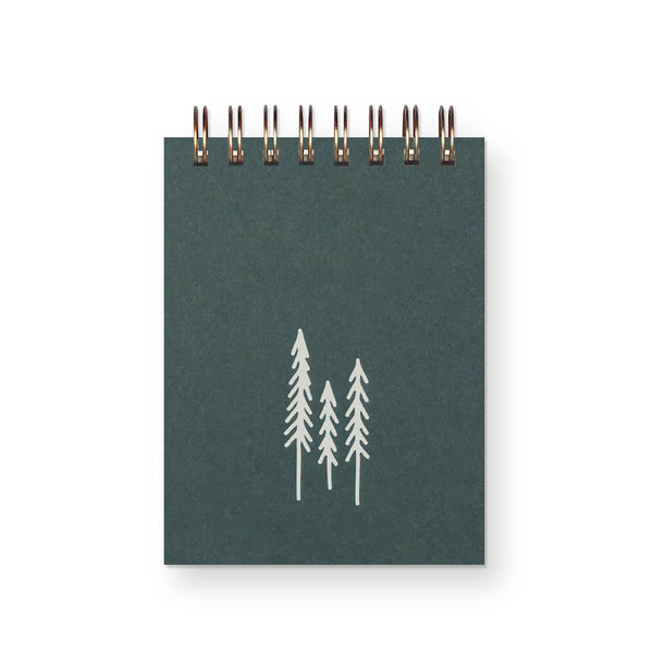 Evergreen Trees Mini Jotter Notebook by Ruff House Print Shop