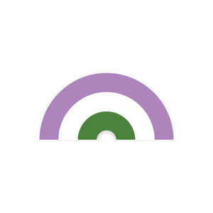 Genderqueer Pride Rainbow Sticker by The Little Gay Shop