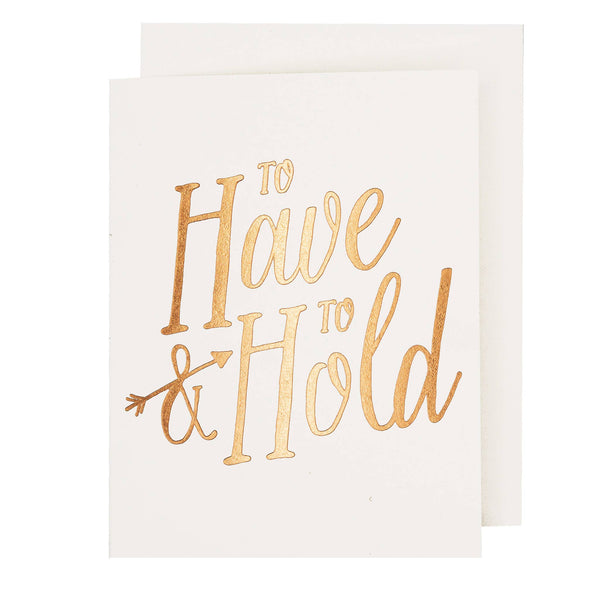 To Have & To Hold Wedding Card by The Social Type