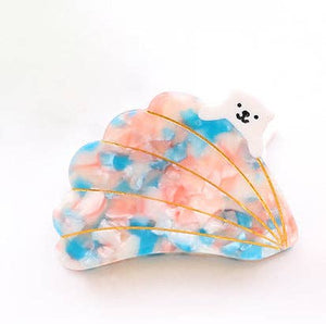 Hand-painted Shell Hair Claw Clip by Solar Eclipse
