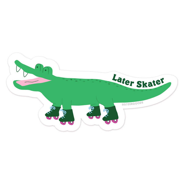 Skater Gator Sticker by Seltzer Goods