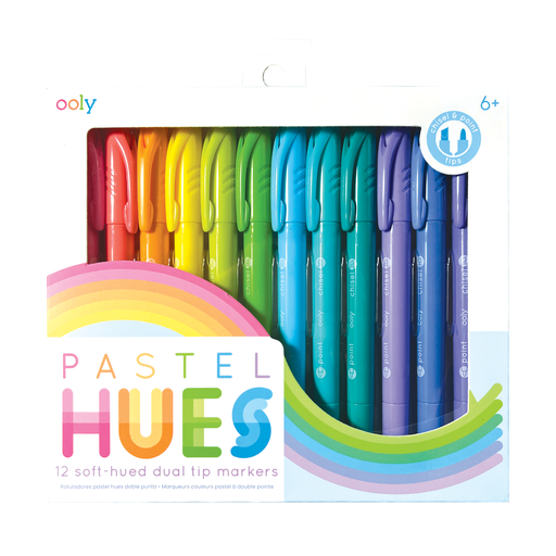 Pastel Hues Markers Set of 12 by OOLY