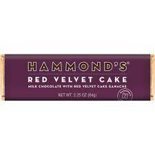Hammond's Candies - Red Velvet Cake Milk Chocolate Candy Bar B 2.25oz