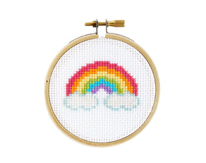 Mini Rainbow Cross Stitch Kit by the Stranded Stitch