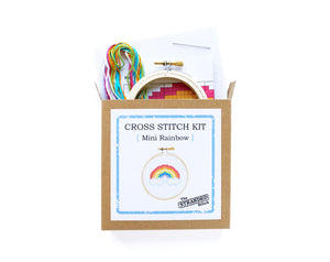 Mini Rainbow Cross Stitch Kit by the Stranded Stitch